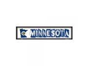 SmartBlonde Minnesota State Outline Novelty Metal Vanity Mini Street Sign