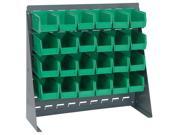 Quantum Storage Systems QBR 2721 220 24 Bench Racks Louvered Panels With Bin Complete Unit Green