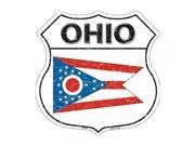 SmartBlonde 11 Lightweight Durable HS 143 Ohio State Flag Highway Shield Aluminum Metal Sign
