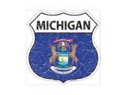 SmartBlonde 11 Lightweight Durable HS 130 Michigan State Flag Highway Shield Aluminum Metal Sign