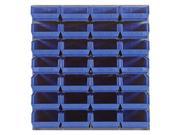 Quantum Storage Systems QLP 3661 240 28 Louvered Panels With 28 Stack Storage Bins Complete Package Blue