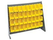 Quantum Storage Systems QBR 3619 210 32 Bench Racks Louvered Panels With Bin Complete Unit Yellow