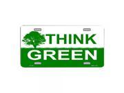 Smart Blonde Think Green Environmental Novelty Vanity Metal License Plate Tag Sign
