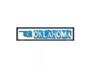 SmartBlonde Oklahoma State Outline Novelty Metal Vanity Mini Street Sign