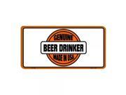 Smart Blonde Genuine Beer Drinker Made In USA Novelty Vanity Metal License Plate Tag Sign