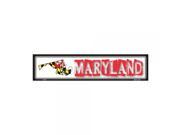 SmartBlonde Maryland State Outline Novelty Metal Vanity Mini Street Sign