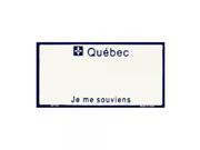 SmartBlonde 3 x 6 Lightweight AluminumQuebec Novelty State Background Customizable Bicycle License Plate Tag Sign