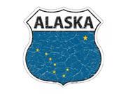 SmartBlonde 11 Lightweight Durable HS 110 Alaska State Flag Highway Shield Aluminum Metal Sign