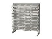 Quantum 32 QSB107CL Clear View Bin Storage Sloped Shelving Single Sided Pick Rack System 12 X 36 X 60