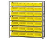 Quantum Storage Systems QSBU 239 Giant Open Hopper Storage Unit with 28 Bins Yellow