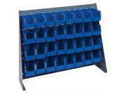 Quantum Storage Systems QBR 3619 220 32 Bench Racks Louvered Panels With Bin Complete Unit Blue