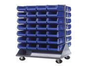 Quantum Storage Systems QMD 36H 240 Mobile Double Sided Louvered Rack Unit Blue