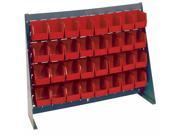 Quantum Storage Systems QBR 3619 210 32 Bench Racks Louvered Panels With Bin Complete Unit Red