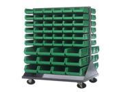 Quantum Storage Systems QMD 36H 230240 Mobile Double Sided Louvered Rack Unit Green