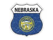 SmartBlonde 11 Lightweight Durable HS 135 Nebraska State Flag Highway Shield Aluminum Metal Sign