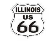 SmartBlonde 11 Lightweight Durable HS 103 Route 66 Illinois Metal Novelty Highway Sign