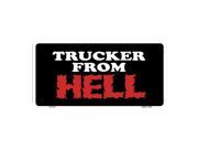 Smart Blonde Trucker from HELL Novelty Vanity Metal License Plate Tag Sign