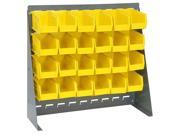 Quantum Storage Systems QBR 2721 220 24 Bench Racks Louvered Panels With Bin Complete Unit Yellow