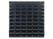 Quantum Storage Systems QLP 3661 230 60 Louvered Panels With 60 Stack Storage Bins Complete Package Black