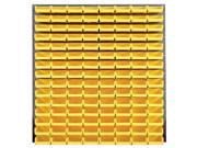 Quantum Storage Systems QLP 3661 220 120 Louvered Panels With 120 Stack Storage Bins Complete Package Yellow