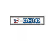 SmartBlonde Ohio State Outline Novelty Metal Vanity Mini Street Sign