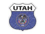 SmartBlonde 11 Lightweight Durable HS 152 Utah State Flag Highway Shield Aluminum Metal Sign