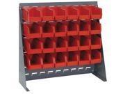 Quantum Storage Systems QBR 2721 210 24 Bench Racks Louvered Panels With Bin Complete Unit Red