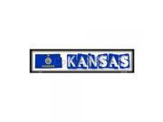 SmartBlonde Kansas State Outline Novelty Metal Vanity Mini Street Sign