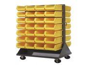 Quantum Storage Systems QMD 36H 240 Mobile Double Sided Louvered Rack Unit Yellow
