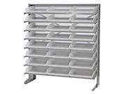 Quantum 24 QSB109CL Clear View Bin Storage Sloped Shelving Single Sided Pick Rack System 12 X 36 X 60