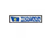 SmartBlonde Montana State Outline Novelty Metal Vanity Mini Street Sign