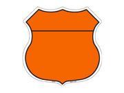 SmartBlonde 11 Lightweight Durable HS 007 Orange Highway Shield Aluminum Metal Sign
