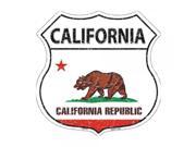 SmartBlonde 11 Lightweight Durable HS 113 California State Flag Highway Shield Aluminum Metal Sign