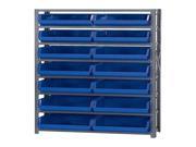 Quantum 8 Shelf Giant Open Hopper 14 QUS250 Bin Storage Rack Unit 12 D Blue