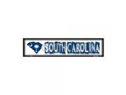 SmartBlonde South Carolina State Outline Novelty Metal Vanity Mini Street Sign