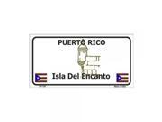 Smart Blonde Puerto Rico Novelty State Background Customizable Bicycle License Plate Tag Sign