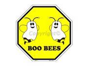 SmartBlonde 12 x 12 Lightweight AluminumBreast Cancer Awareness Boo Bees Metal Novelty Octagon Stop Sign