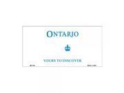 Smart Blonde Ontario Novelty State Background Customizable Bicycle License Plate Tag Sign