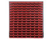 Quantum Storage Systems QLP 3661 220 120 Louvered Panels With 120 Stack Storage Bins Complete Package Red