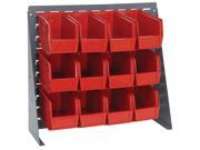 Quantum Storage Systems QBR 2721 230 12 Bench Racks Louvered Panels With Bin Complete Unit Red