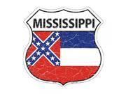 SmartBlonde 11 Lightweight Durable HS 132 Mississippi State Flag Highway Shield Aluminum Metal Sign