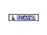 SmartBlonde Idaho State Outline Novelty Metal Vanity Mini Street Sign