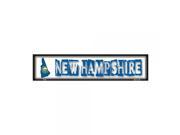 SmartBlonde New Hampshire State Outline Novelty Metal Vanity Mini Street Sign