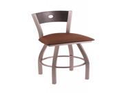 Holland Bar Stool Co.XL 830 Voltaire 30 Bar Stool with Stainless Finish Rein Adobe Seat Dark Cherry Oak Back and 360 swivel