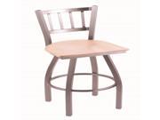 Holland Bar Stool Co. 810 Contessa 36 Bar Stool with Stainless Finish Natural Maple Seat and 360 swivel