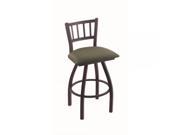 Holland XL 810 Contessa 36 H Swivel Bar Stool with Black Wrinkle Finish and Axis Grove Seat