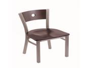 Holland Bar Stool 630 Voltaire 18 Chair with Stainless Finish Dark Cherry Maple Seat and Dark Cherry Maple Back