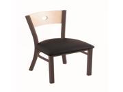 Holland Bar Stool Co.630 Voltaire 18 Chair with Bronze Finish Black Vinyl Seat and Natural Maple Back