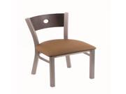 Holland Bar Stool 630 Voltaire 18 Chair with Stainless Finish Allante Beechwood Seat and Dark Cherry Oak Back