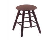 Oak Round Cushion Counter Stool with Turned Legs Dark Cherry Finish Axis Willow Seat and 360 Swivel